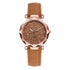 Korean Rhinestone Rose Gold Watch Female Belt Clock Watch